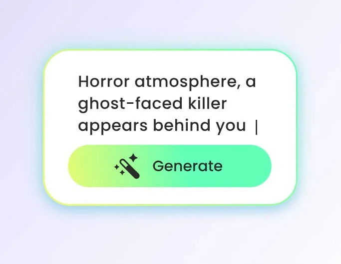 Enter prompts in Scream AI ghostface generator